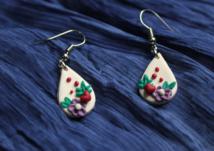 Flower Droplet Earrings