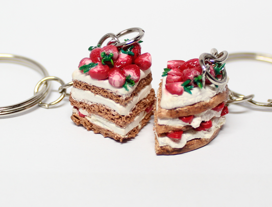 (Copy) Cake slice keychain