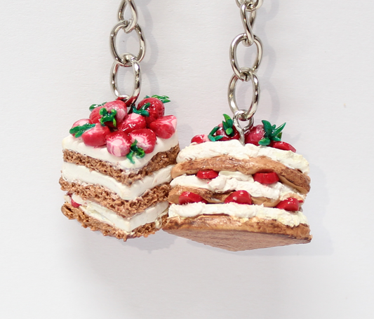 (Copy) Cake slice keychain