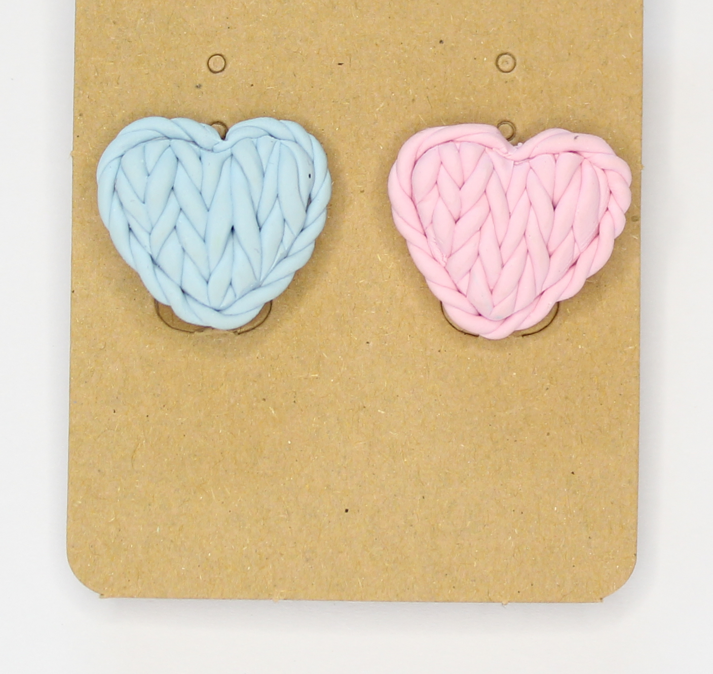 Knitted Heart Earrings