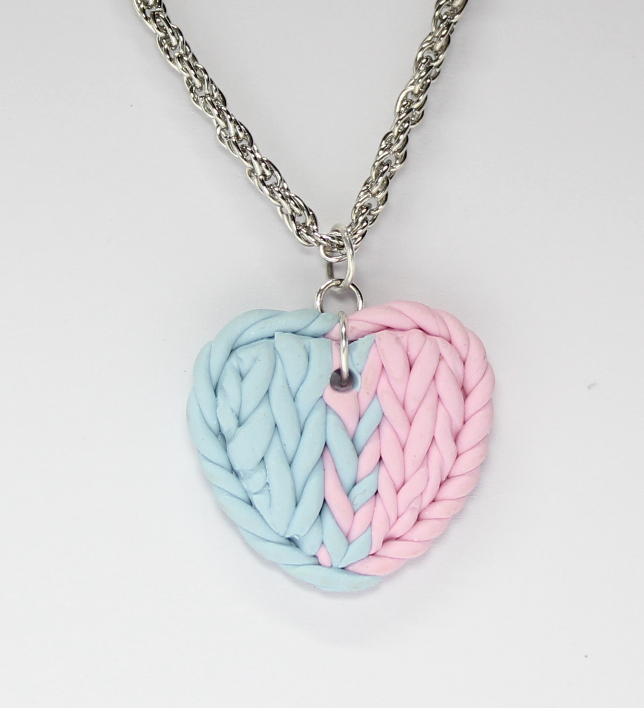 Knitted Heart Necklace