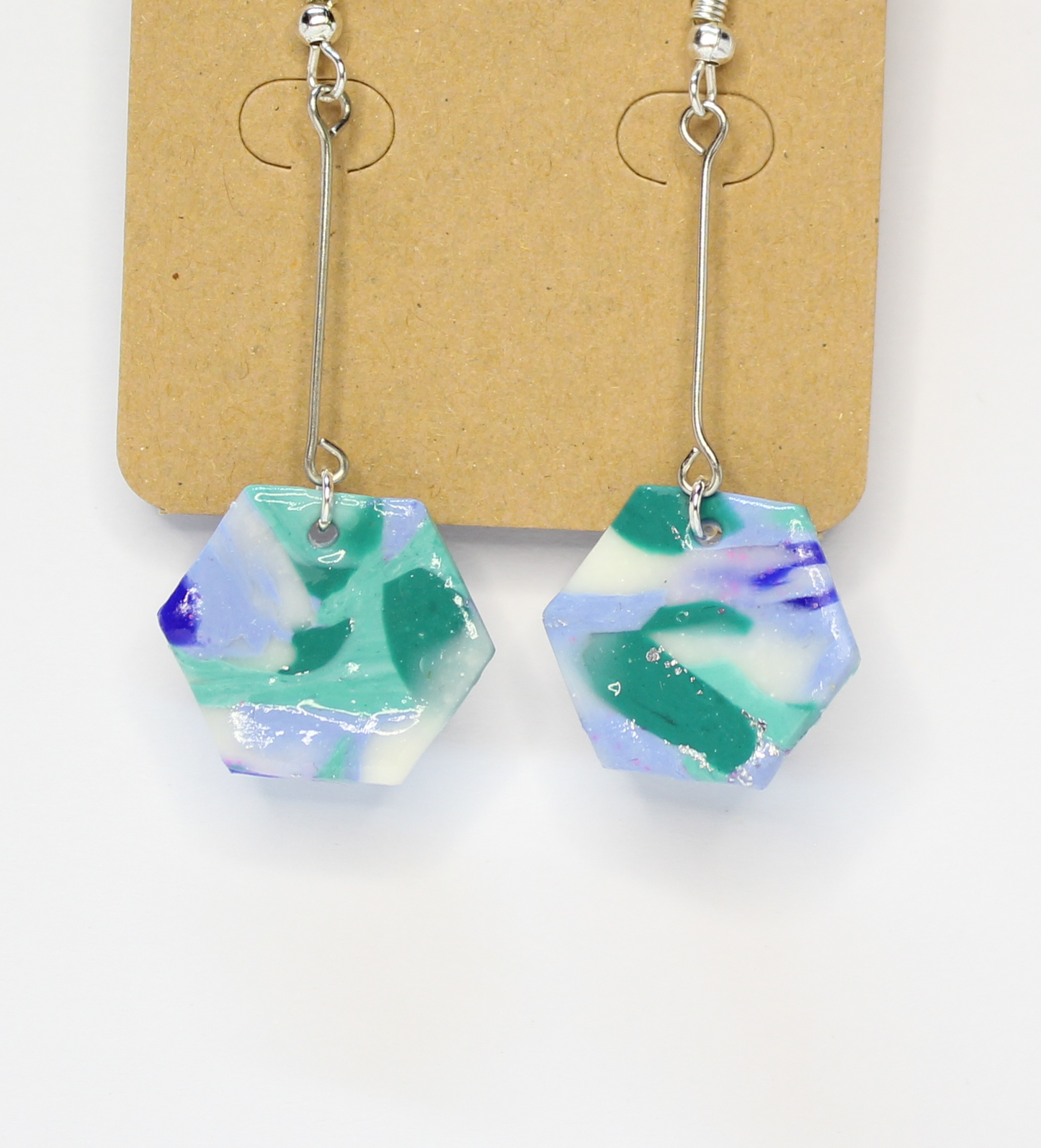 Long Hexagon Earrings