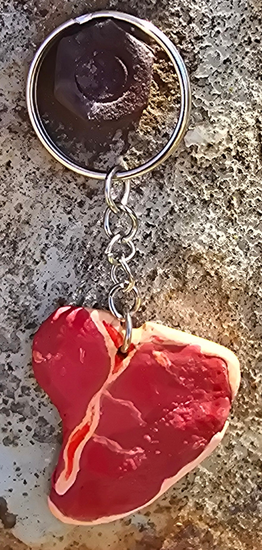 T-bone Steak Keyring